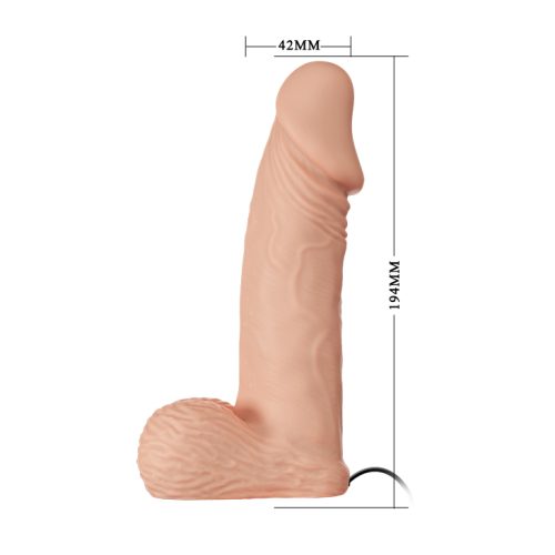 מידות כלליות של ויברטור שמצורף לסטרפ און
