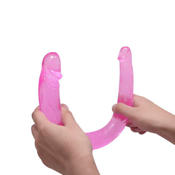 דילדו דו כיווני גמיש ורוד
