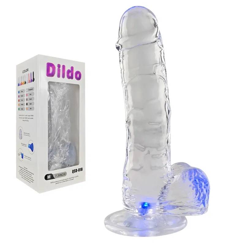 דילדו עם תאורת LED צבעונית