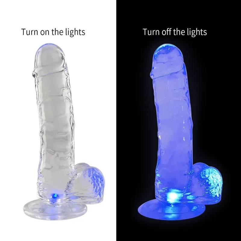 דילדו עם תאורת LED צבעונית