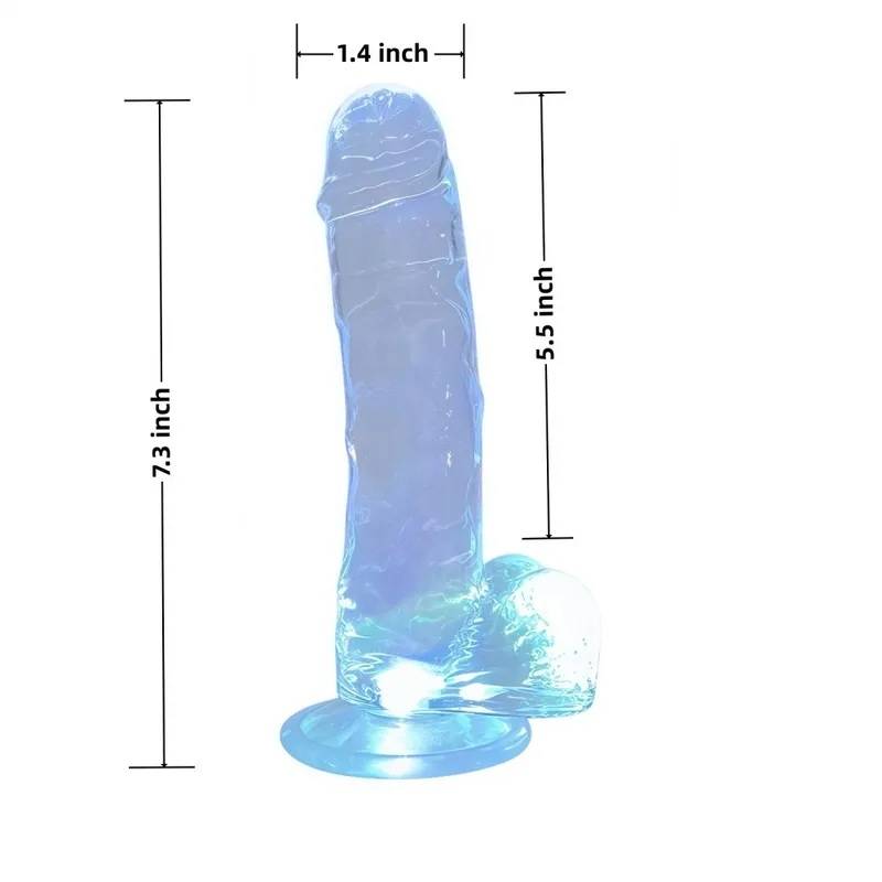 דילדו עם תאורת LED צבעונית